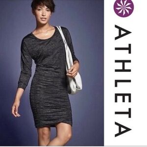 Athleta Small Grey Tulip Long‎ Sleeve Dress